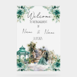 フローラシーグリーン婚約標識 アクリルサイン