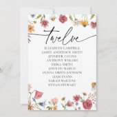 フローラシーティングチャートカード | 表12 招待状 (正面)