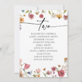 フローラシーティングチャートカード | 表2 招待状 (正面)