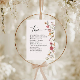 フローラシーティングチャートカード | 表2 招待状