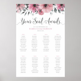 フローラシーティングチャート8テーブル席が待つ ポスター