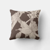 フローラシームレスなパターン、水仙の花。 クッション (裏面)