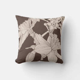 フローラシームレスなパターン、水仙の花。 クッション