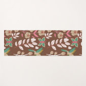 フローラシームレスなパター葉ンの花、蝶 ヨガマット (正面(横))