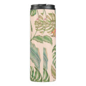 フローラシームレスなヴィンテージの熱帯パターン背景 タンブラー (裏面)