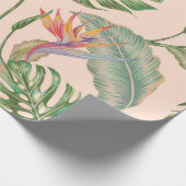 フローラシームレスなヴィンテージの熱帯パターン背景 ラッピングペーパー (角)