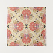 フローラシームレスなヴィンテージパターンデザイン。 タペストリー (正面(横))