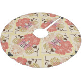 フローラシームレスなヴィンテージパターンデザイン。 ブラッシュドポリエステルツリースカート (アングル)