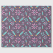 フローラシームレスな学校用ラッピング紙日 ラッピングペーパー (フラット)