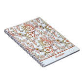 フローラシームレスパタパーソナライズされたーン ノートブック (右側)