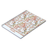 フローラシームレスパタパーソナライズされたーン ノートブック (左側)