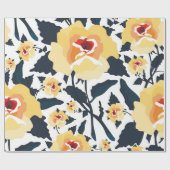 フローラシームレスパターンとバラ。シームレステクスチャ ラッピングペーパー (フラット)