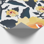 フローラシームレスパターンとバラ。シームレステクスチャ ラッピングペーパー (角)