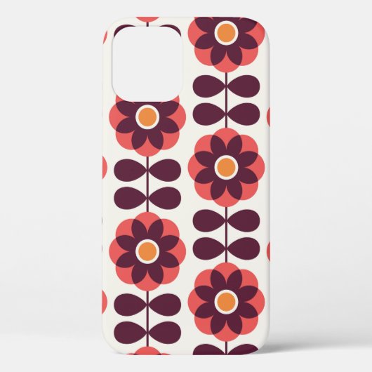 フローラシームレスパターンデザイン。北欧スタイル Case-Mate iPhoneケース (裏面)