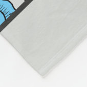 フローラシームレスパターンブルーとピンクパーソナライズされた フリースブランケット (角)