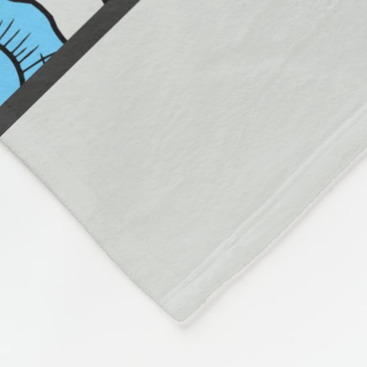 フローラシームレスパターンブルーとピンクパーソナライズされた フリースブランケット (角)