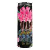 フローラシームレスパターン。～で摘出されたピンクのシクラメン タンブラー (裏面)