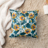 フローラシームレスパターン、アールヌーボー クッション (ブランケット)