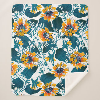 フローラシームレスパターン、アールヌーボー シェルパブランケット