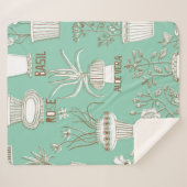 フローラシームレスパターン シェルパブランケット (正面(横))