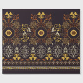 フローラシームレスパターン。ヴィンテージインディアン装飾 ラッピングペーパー (フラット)