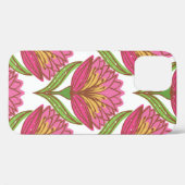 フローラシームレスパターン。白い赤い花 Case-Mate iPhoneケース (裏面 (横))