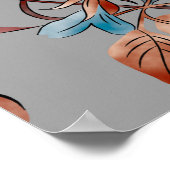 フローラシームレスパターン、背景アールヌーボー ポスター (角)