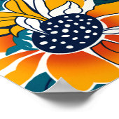 フローラシームレスパターン、背景アールヌーボー ポスター (角)