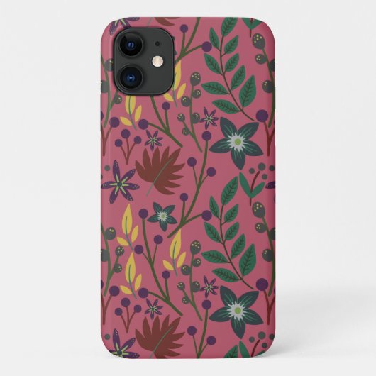 フローラシームレスパタ葉ンク花 Case-Mate iPhoneケース (裏面)