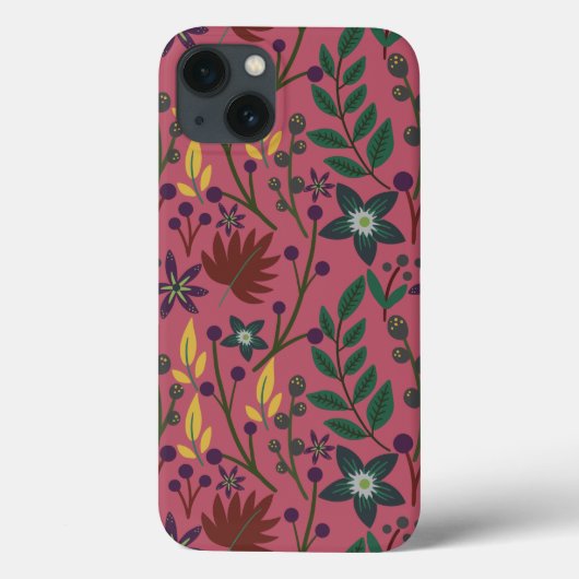 フローラシームレスパタ葉ンク花 Case-Mate iPhoneケース (裏面)