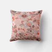 フローラシームレス赤色パターン装飾用クッション クッション (裏面)