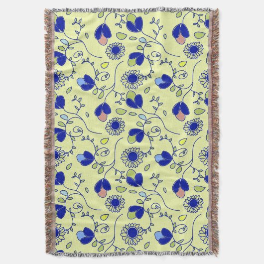 フローラシームレス スローブランケット (正面縦)