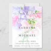 フローラシ結婚ックの甘い豆 マグネット招待状 (正面)