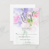 フローラシ結婚ックの甘い豆 出欠カード (正面/裏面)