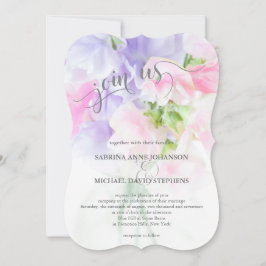 フローラシ結婚ックの甘い豆 招待状