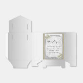 フローラジェムシルバーフレーム、金ゴールド&シルバー結婚ズ フェイバーボックス (折り畳みなし)