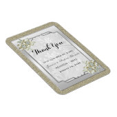 フローラジェムシルバーフレーム、金ゴールド&シルバー結婚ズ マグネット (右側)