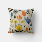 フローラジオメトリック1960sレトロ装飾品 クッション (正面)