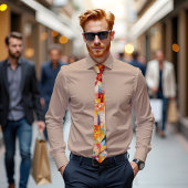 フローラジオメトリ抽象芸術のネクタイ ネクタイ