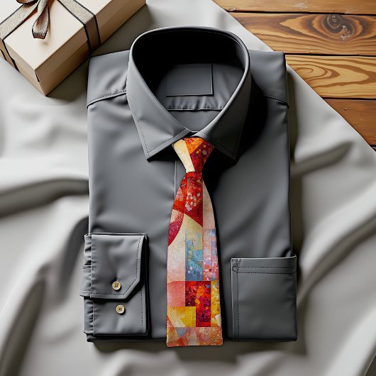 フローラジオメトリ抽象芸術のネクタイ ネクタイ