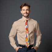 フローラジオメトリ抽象芸術のネクタイ ネクタイ