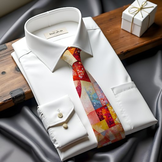 フローラジオメトリ抽象芸術のネクタイ ネクタイ