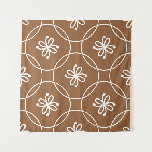 フローラジオメトリ：ヴィンテージアートパターン。 タペストリー (正面)