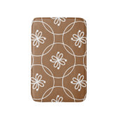 フローラジオメトリ：ヴィンテージアートパターン。 バスマット (正面縦)