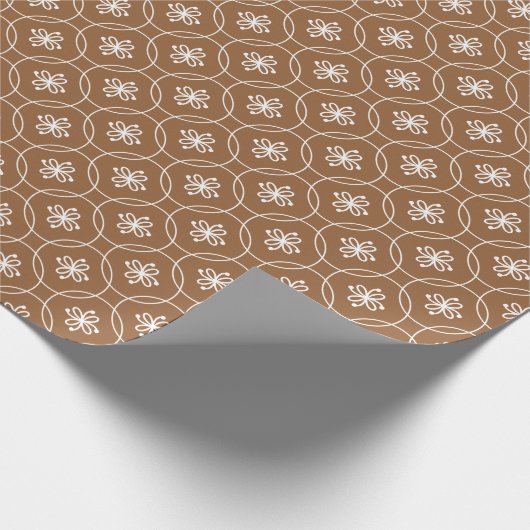 フローラジオメトリ:ヴィンテージアートパターン。 ラッピングペーパー (角)