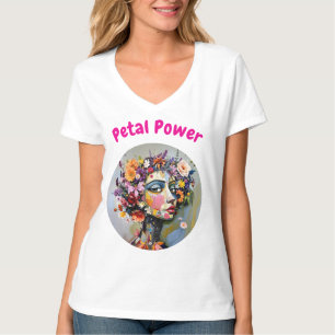 "フローラジオメトリ" – 植物学ポートレート Tシャツ