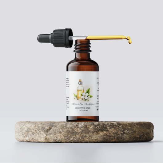 フローラジャスミンエッセンシャル油グリーンリーウォーター色 ラベル