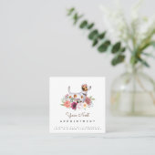 フローラジャックラッセルテリアアポイントメントリマインダー スクエア名刺 (スタンド正面)