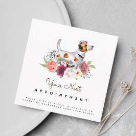 フローラジャックラッセルテリアアポイントメントリマインダー スクエア名刺