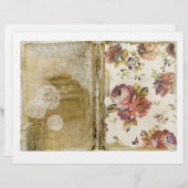 フローラジャンクジャーナルスクラップブック紙 (正面/裏面)